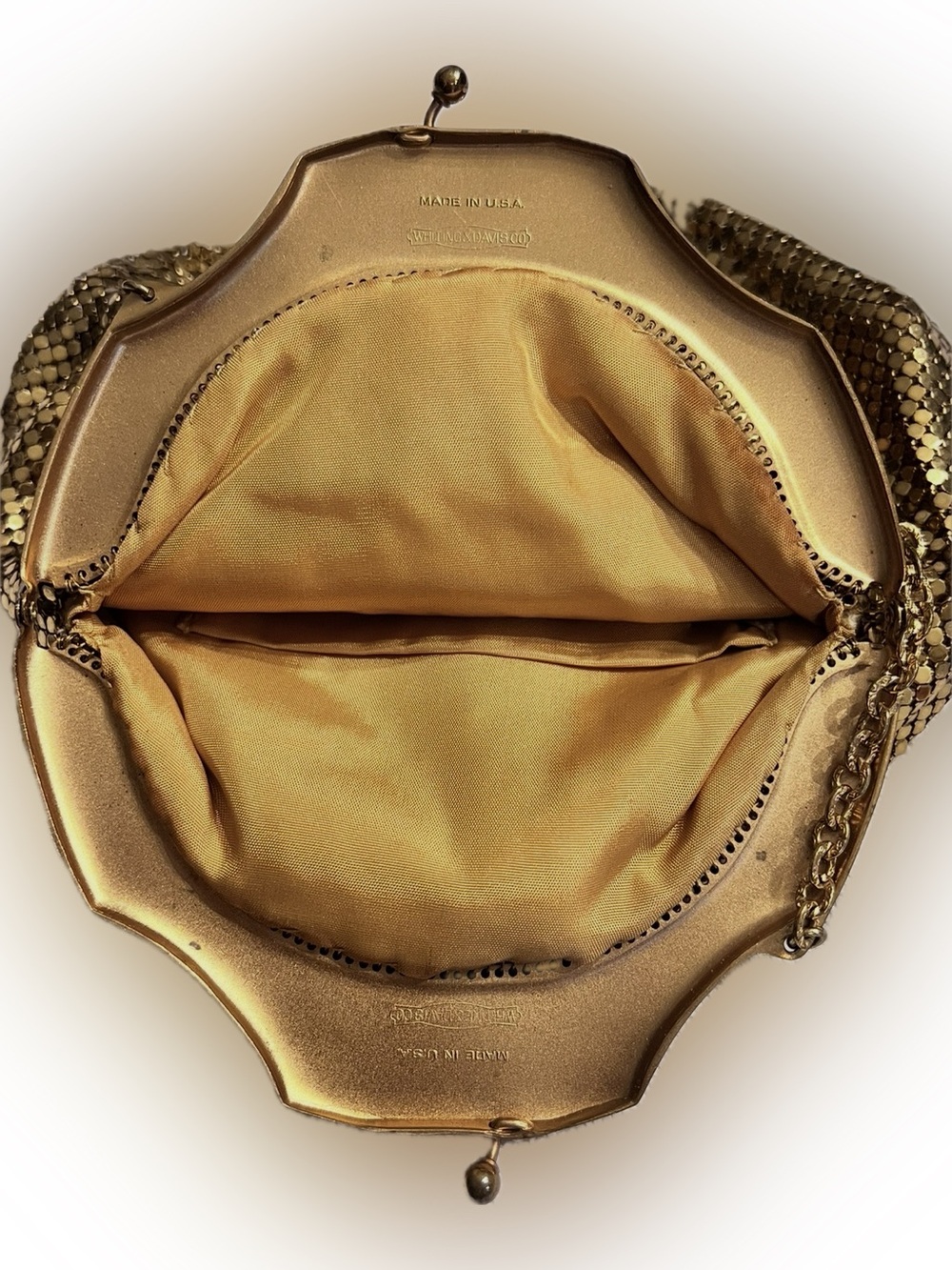 Vintage Whiting & Davis Gold Mesh Evening Bag | Iconic Metal Mesh | Made in USA - Picture 4 of 15